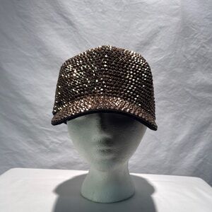 Elegant Brown Sequin Cap